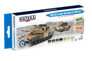 Hataka Hobby HTK-BS67 Modern US Army and USMC AFV Paint Set (8x17ml) – immagine 2