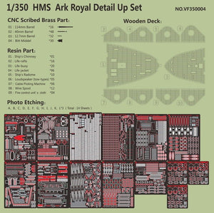 Very Fire VF350004 HMS Ark Royal Detail Up Set Trumpeter 65307 1/350 – imagen 2