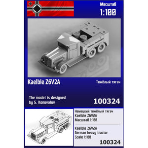 Zebrano Z100-324 Kaelble Z6V2A German Heavy Tractor 1/100