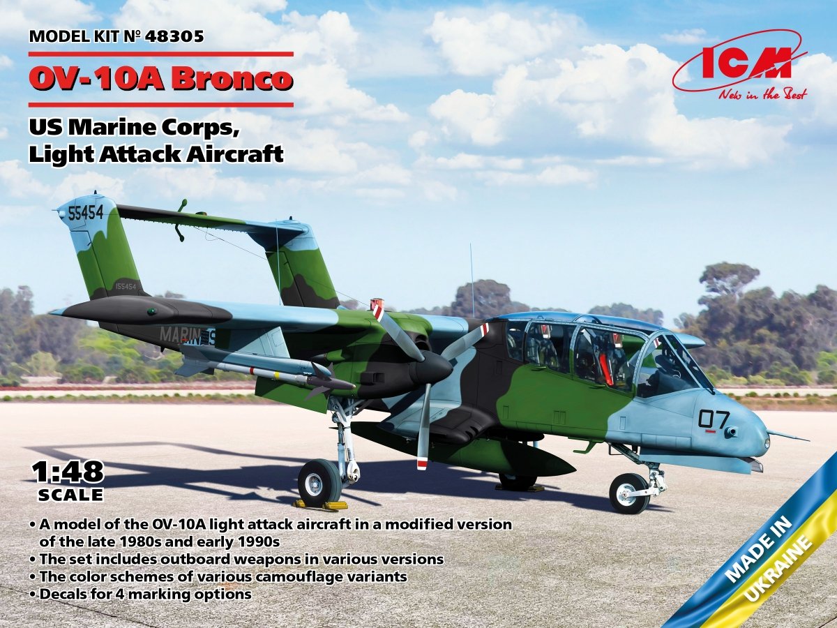 ICM 48305 OV-10A Bronco US Marine Corps, Avion d'attaque léger 1/48 