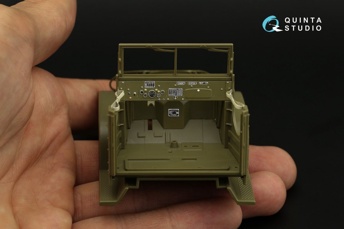 Quinta Studio QD35052 GMC CCKW 353 (open cab) 3D-Printed &amp;amp; coloured Interior on decal paper ( Tamiya ) 1/35 – immagine 7