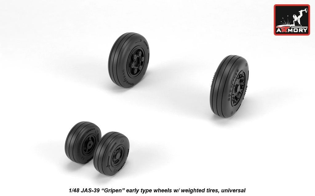 Armory Models AW48503 JAS-39 Gripen wheels w/ weighted tires, early 1/48 – imagen 4
