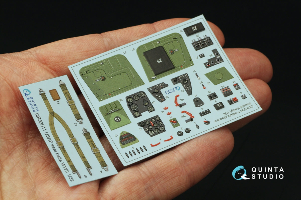 Quinta Studio QD32225 P-39N/Q Airacobra interior 3D-Printed coloured Interior on decal paper (Special Hobby) 1/32 – immagine 5