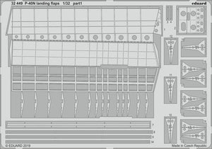 Volets d&amp;#39;atterrissage Eduard 32449 P-40N 1/32 TRUMPETER