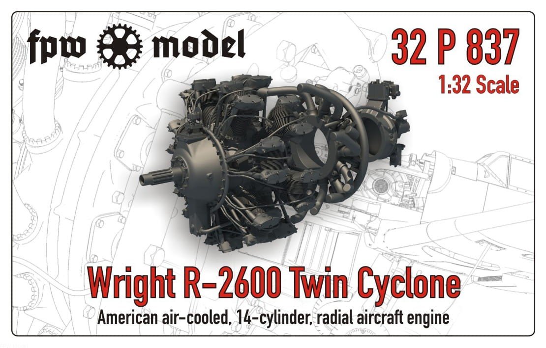 FPW Model 32P837 Wright R-2600 Twin Cyclone (full) 1/32