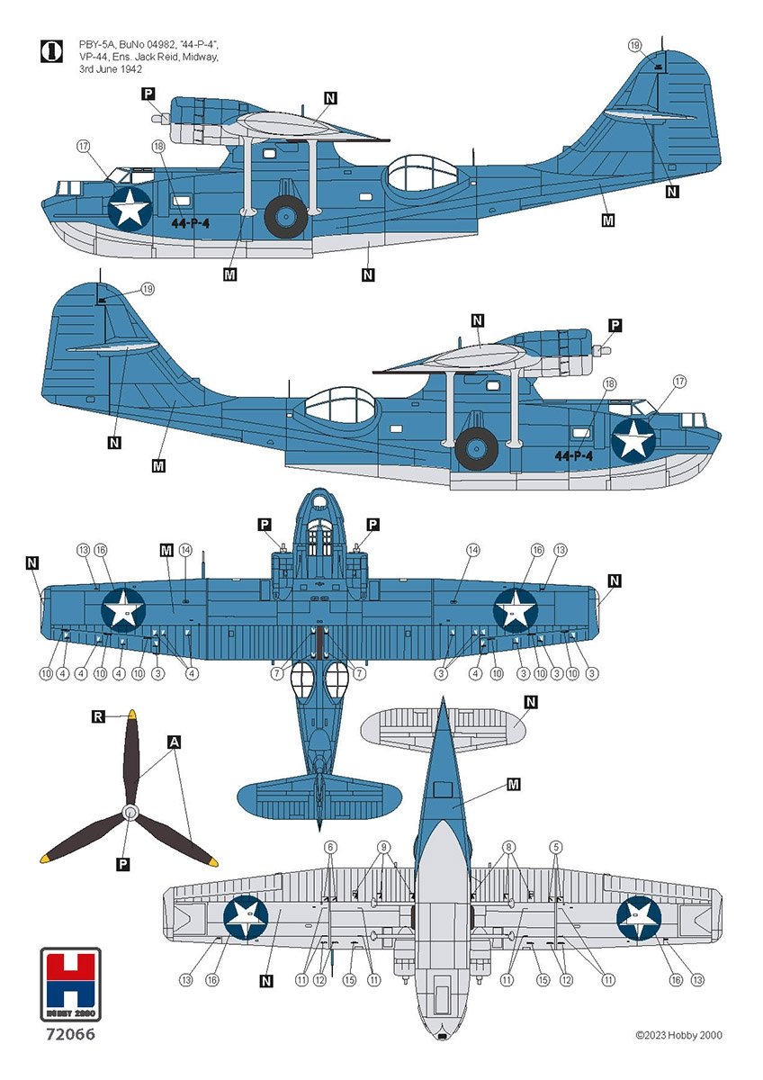 Hobby 2000 72066 Consolidated PBY-5A Catalina PTO ( Academy + CARTOGRAF + MASKI) 1/72 – immagine 4