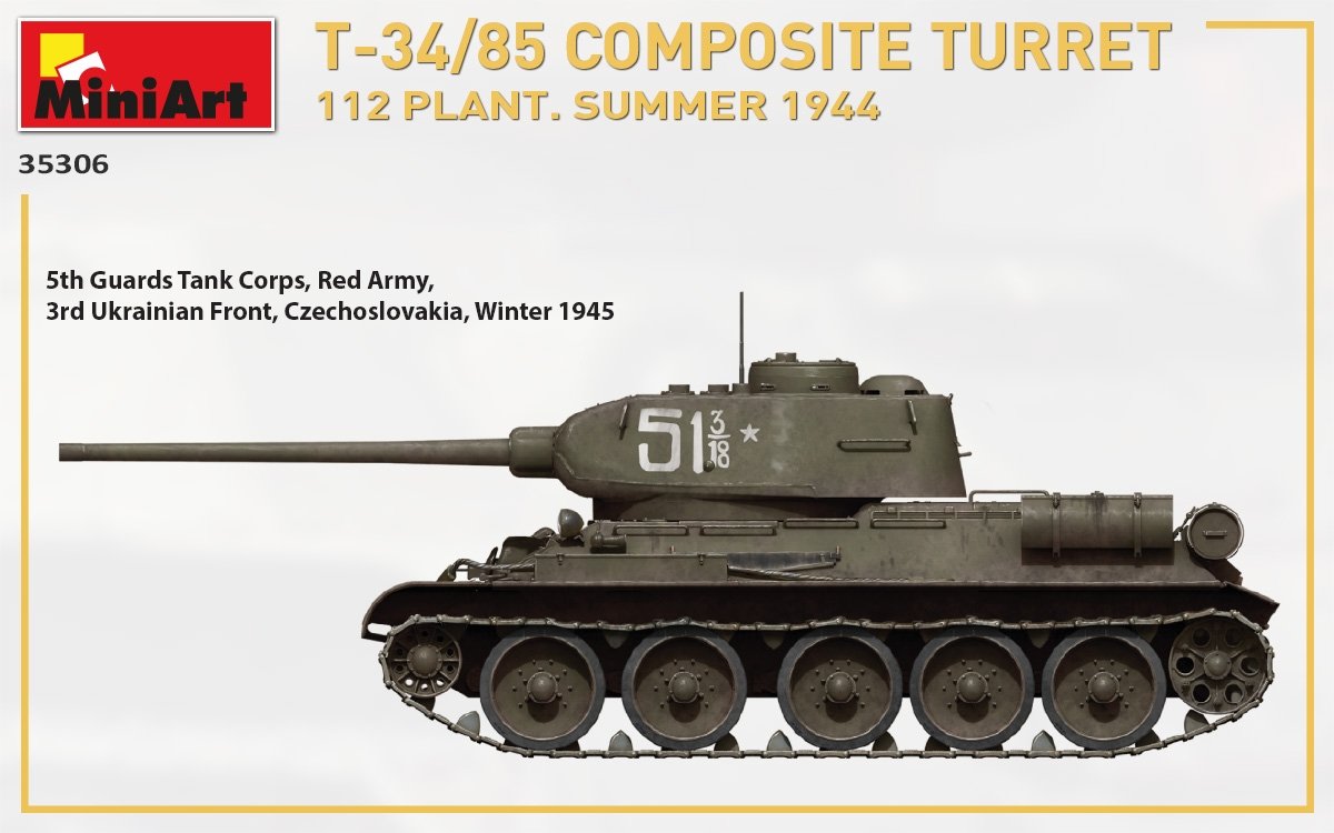 TOURELLE COMPOSITE MiniArt 35306 T-34/85. 112 USINE. ÉTÉ 1944 1/35 – image 11