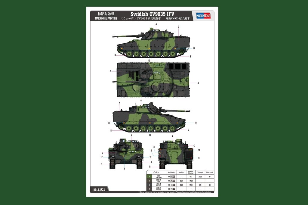 Hobby Boss 83823 Swidish CV9035 IFV 1/35 – imagen 3