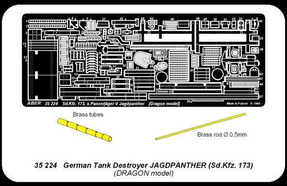 Aber 35224 German tank destroyer Jagdpanther Sd. Kfz.173 1/35 – immagine 5