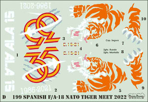 ModelMaker Decals D48199 Spanish F/A-18 NATO Tiger Meet 2022 1/48 – image 3