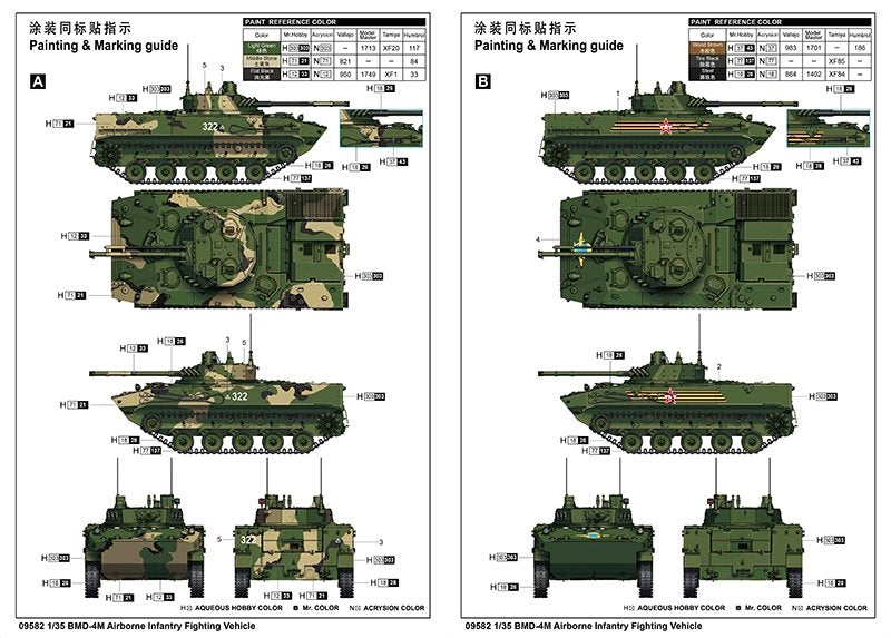 Trumpeter 09582 BMD-4M Airborne Infantry Fighting Vehicle 1/35 – immagine 9