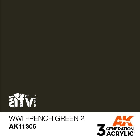 AK Interactive AK11306 Première Guerre mondiale Français Vert 2 17ml