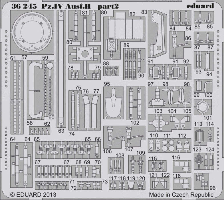 Eduard 36245 Pz. IV Ausf. H 1/35 Italeri – immagine 2