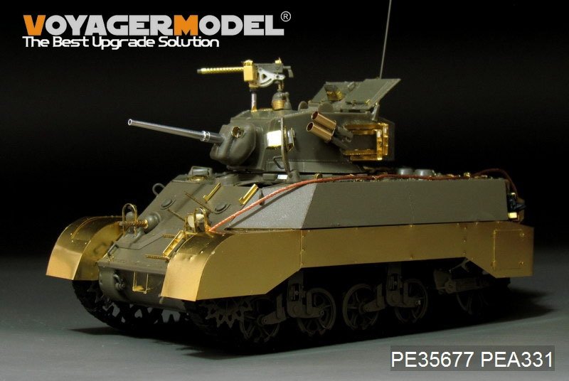 Voyager Model PEA331 WWII US M3A3 Stuart Fenders/Side skirts (FOR AFV CLUB KIT) 1/35 – immagine 3