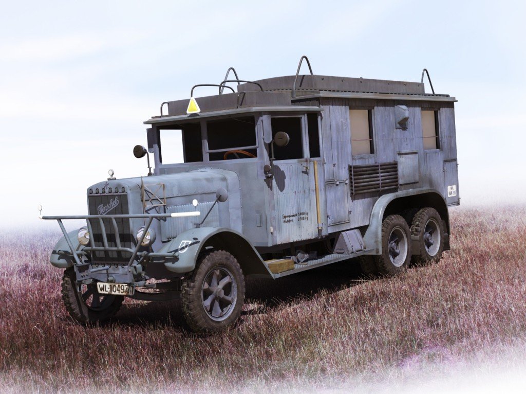 ICM 35467 Henschel 33D1 Kfz.72 WWII German Radio Communication Truck 1/35