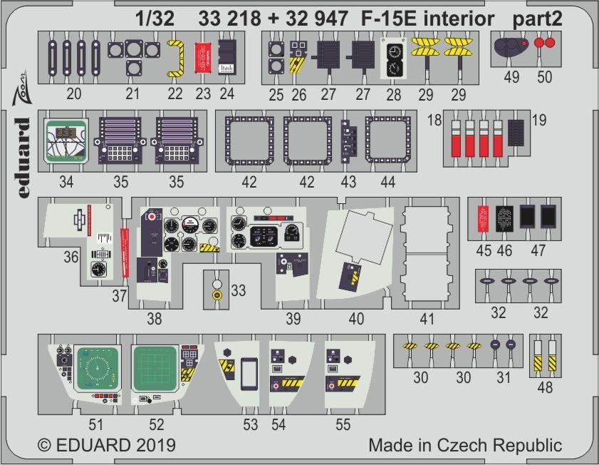 Eduard 33218 F-15E interior 1/32 TAMIYA – immagine 2