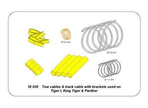 Aber 16030 Tow cables and track cable with brackets used on Tiger I, King Tiger and Panther 1/16 – imagen 6
