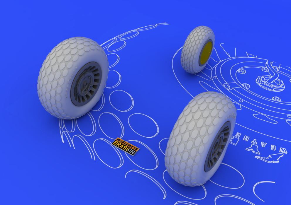 Eduard 648057 P-61 wheels 1/48 (GREAT WALL HOBBY) – Bild 2