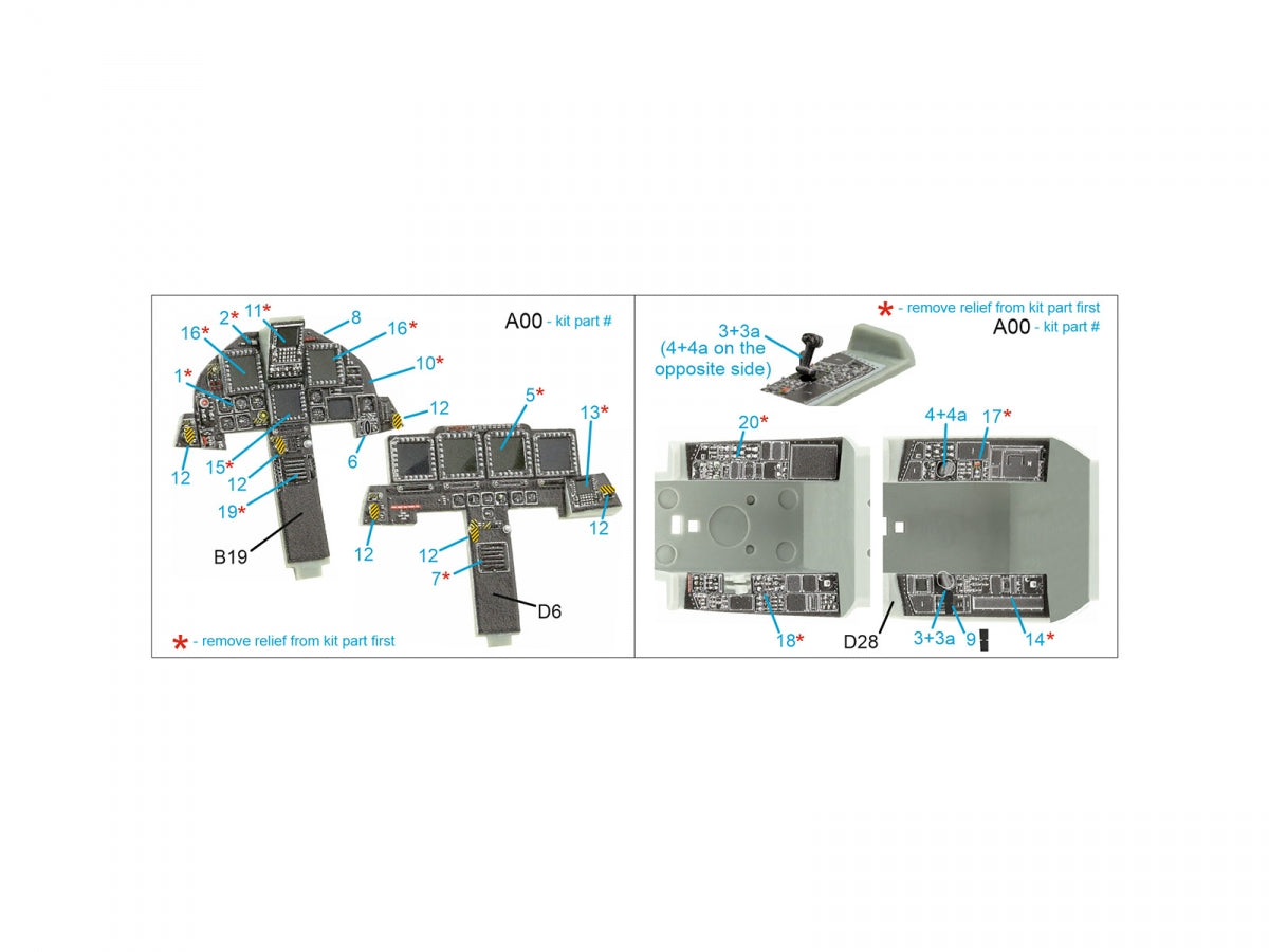 Quinta Studio QDS-48433 F-15I 3D-Printed &amp;amp; coloured Interior on decal paper (Academy) (Small version) 1/48 – imagen 2