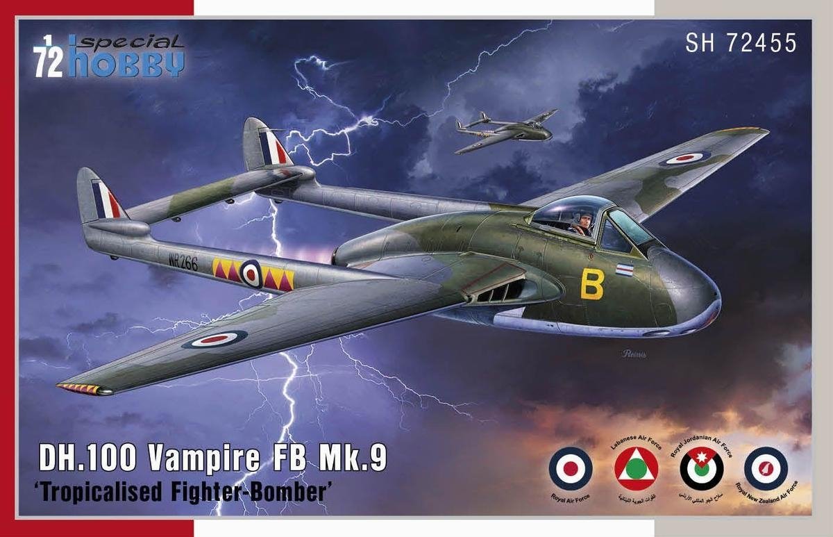 Special Hobby 72455 DH.100 Vampire FB.Mk.9 « Chasseur-bombardier tropicalisé » 1/72