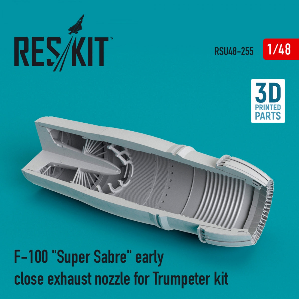 RESKIT RSU48-0255 F-100 &amp;quot;SUPER SABRE&amp;quot; EARLY CLOSE EXHAUST NOZZLE FOR TRUMPETER KIT 1/48 – immagine 2