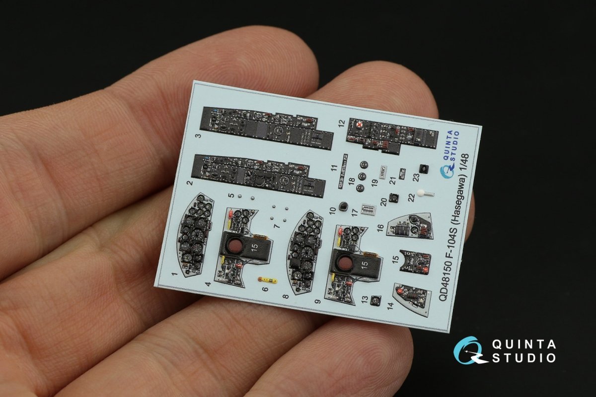 Quinta Studio QD48150 F-104S 3D-Printed &amp;amp; coloured Interior on decal paper (Hasegawa) 1/48 – immagine 7