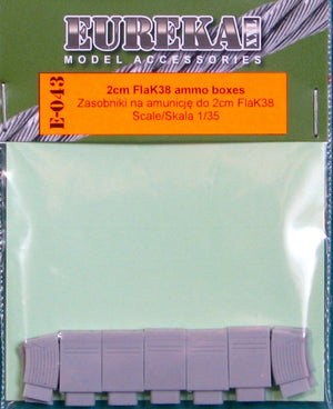 EUREKA XXL E-043 2 cm FlaK38 ammo boxes and magazines 1/35