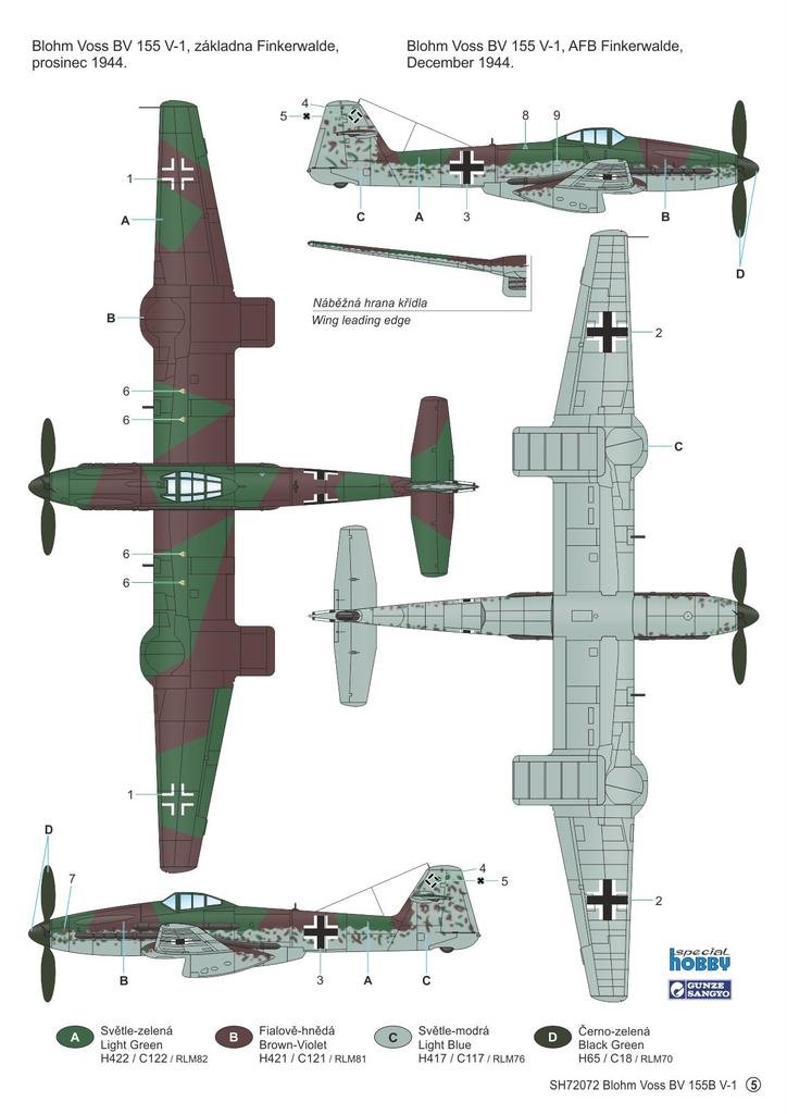 Special Hobby 72340 Blohm &amp;amp; Voss BV 155V-1 1/72 – imagen 3