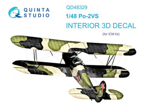 Quinta Studio QD48329 Po-2VS 3D-Printed &amp;amp; coloured Interior on decal paper (ICM) 1/48