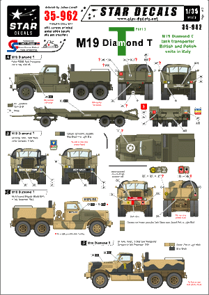 Star Decals 35-962 Transporteur de chars M19 Diamond n° 2 1/35