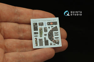 Quinta Studio QD48359 TBF-1 Avenger 3D-Printed &amp;amp; coloured Interior on decal paper (Academy) 1/48 – immagine 4