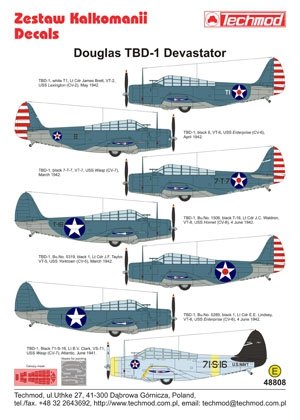 Techmod 48808 - Douglas TBD-1 Devastator 1/48 – image 2