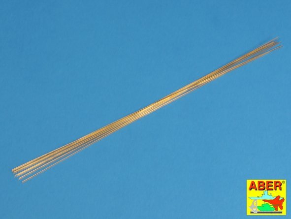 Aber BR06 Brass round rods 0,60 mm length 250 mm x 8 pcs. – immagine 3