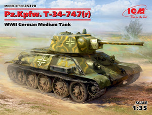 ICM 35370 Pz.Kpfw. 747 T-34(r), char moyen allemand de la Seconde Guerre mondiale (1/35)