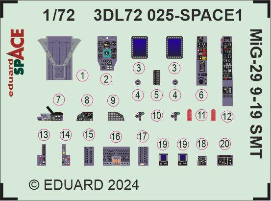 Eduard 3DL72025 MiG-29 9-19 SMT SPACE GREAT WALL HOBBY 1/72 – image 4