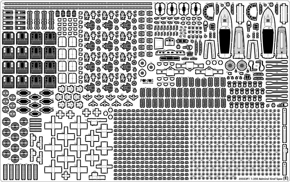 Pontos 35033F1 ADMIRAL GRAF SPEE 1939 Detail Up Set 1/350 – zdjęcie 11