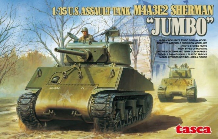 Asuka 35-021 US assault tank M4A3E2 Sherman "Jumbo" 1/35