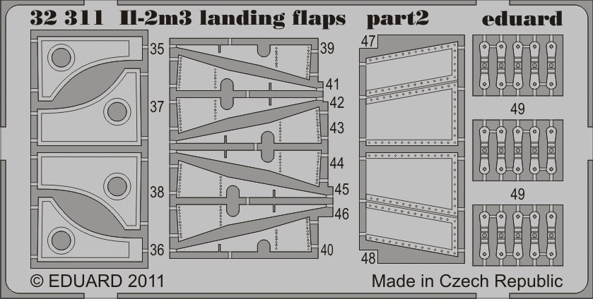 Eduard 32311 Il-2m3 landing flaps HOBBY BOSS 1/32 – imagen 2