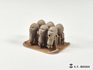 E.T. Model P35-339 Heads for Asian Figures Type.1 (Universal) 1/35