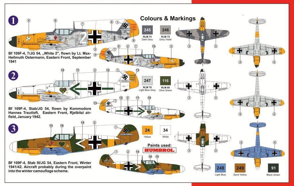 AZmodel AZ7536 Messerschmitt Bf-109F-4 &amp;quot;JG.54&amp;quot; 1/72 – immagine 2
