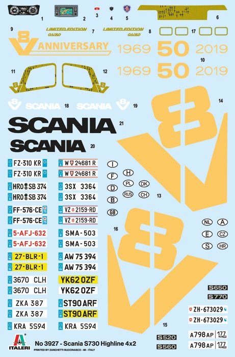 Italeri 3927 Scania S730 HIGHLINE 4x2 1/24 – immagine 3