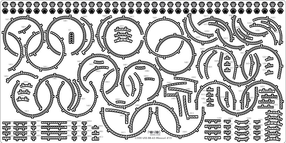 Pontos 23004F1 USS BB-61 Iowa 1944 Detail Up Set (Teak tone stained wooden deck) 1/200 – zdjęcie 15