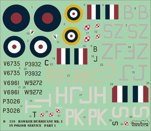 ModelMaker Decals D48219 Hawker Hurricane Mk.I in Polish service part 1 1/48 – immagine 2