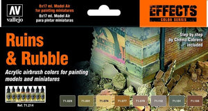 Vallejo 71214 Ruins &amp;amp; Rubble Colors 8 x 17ml