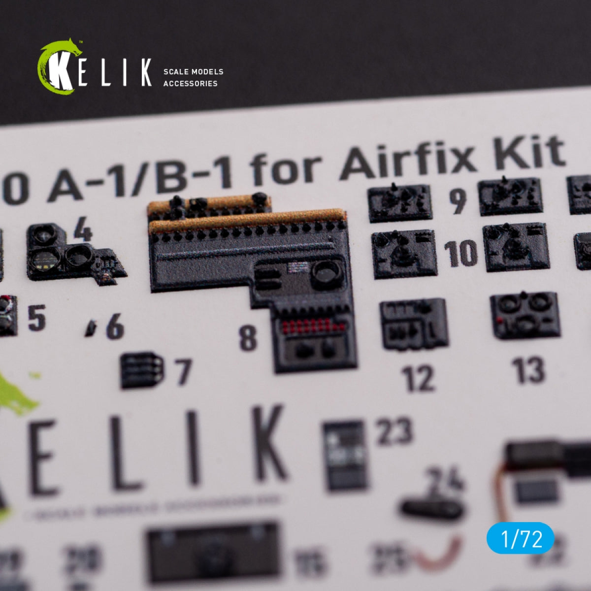 KELIK K72069 Messerschmitt Me410A-1 interior 3D decals for Airfix kit 1/72 – immagine 3