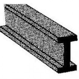 Plastruct 90025 Dwuteownik "H" 6.4mm x 3.2mm x 1.3mm x 600mm (ABS) / 4 szt.