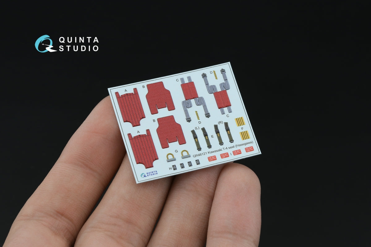 Quinta Studio QD+48349 Kawasaki T-4 3D-Printed &amp;amp; colored Interior on decal paper (Hasegawa) (with 3D-printed resin parts) 1/48 – image 12