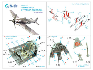 Quinta Studio QD32221 FW 190A-4 3D-Printed coloured Interior on decal paper (Zoukei Mura SWS) 1/32 – Bild 2