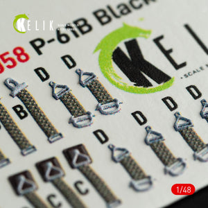 KELIK K48058 P-61B BLACK WIDOW INTERIOR 3D DECALS FOR GWH KIT 1/48 – immagine 5