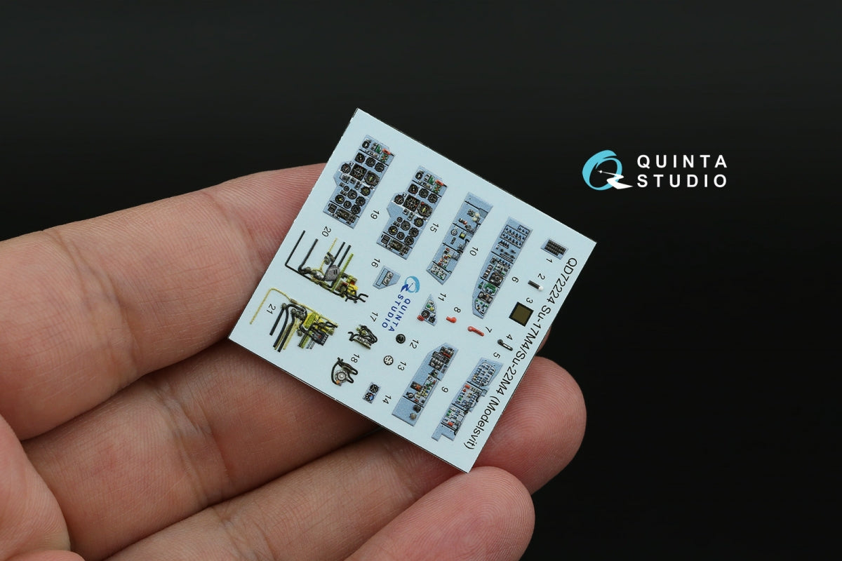 Quinta Studio QD72224 Su-17M4/Su-22M4 3D-Printed &amp;amp; coloured Interior on decal paper (Modelsvit) 1/72 – imagen 8